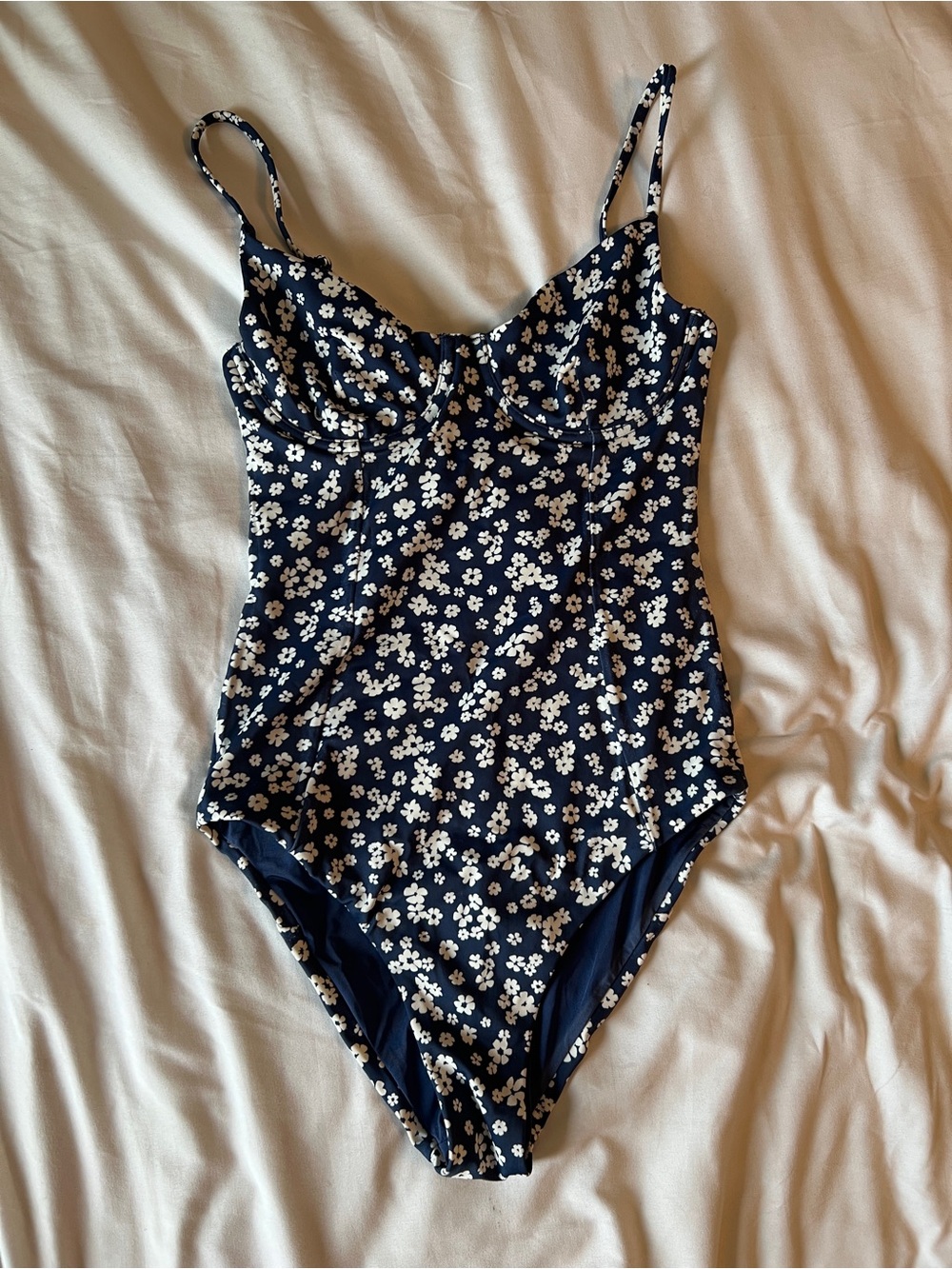ONIA Chelsea One Piece Swimsuit blue floral NWT